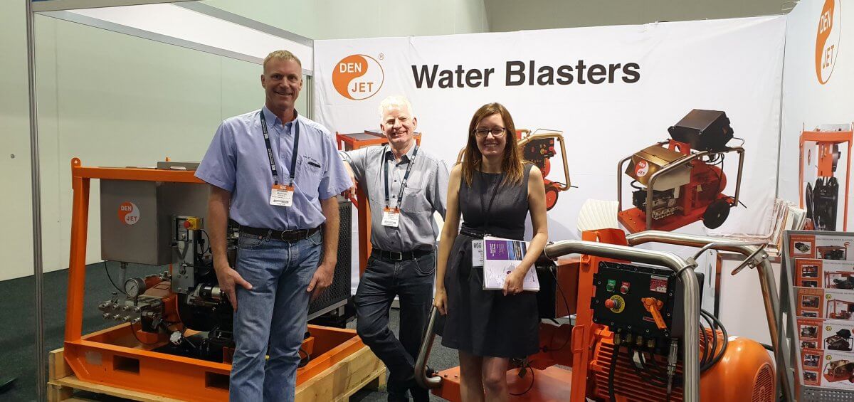 Interstaff's Sheila Woods at the Australian oil and gas expo 2019 at the Den Jet stall