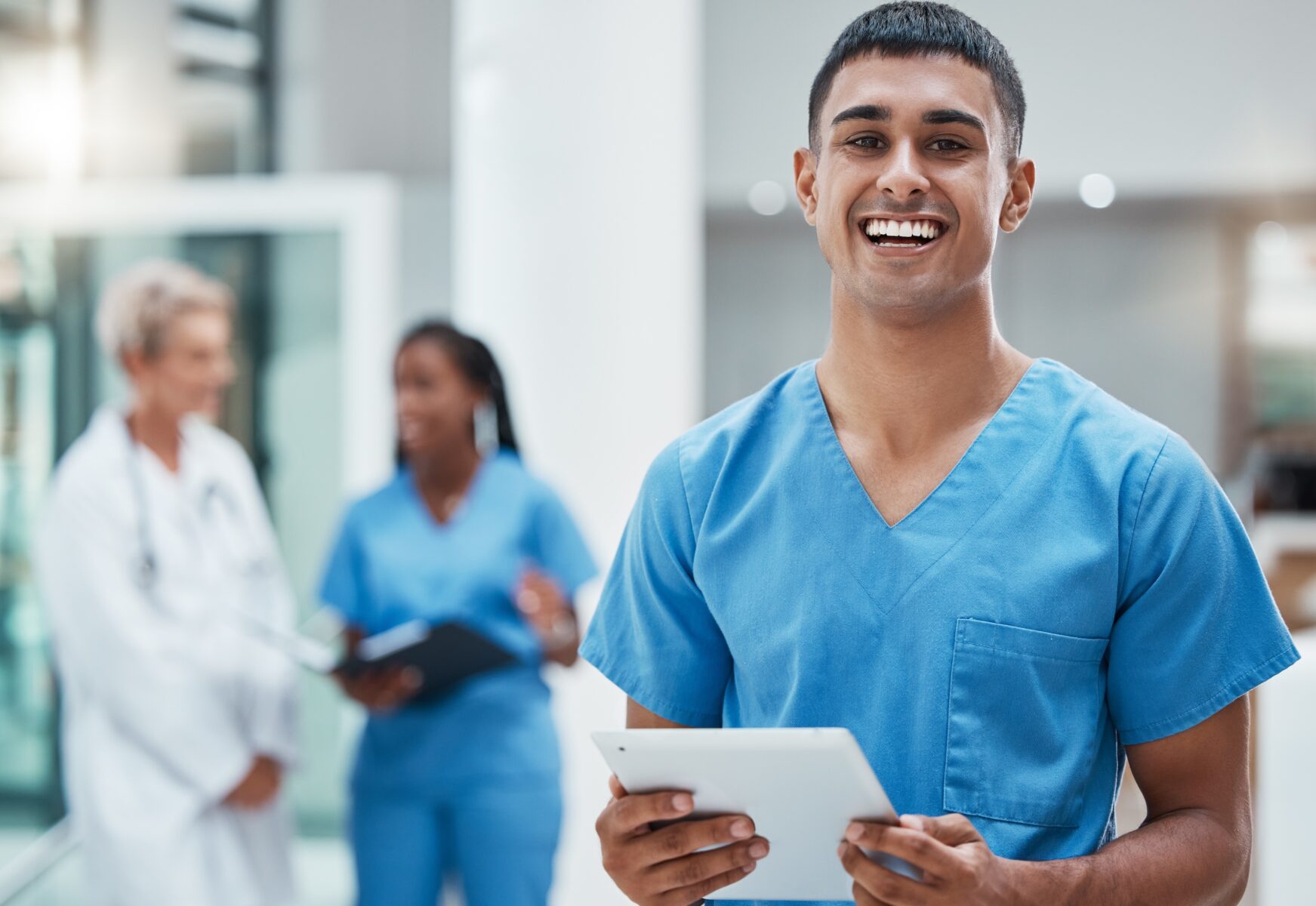 Healthcare professionals in medical setting