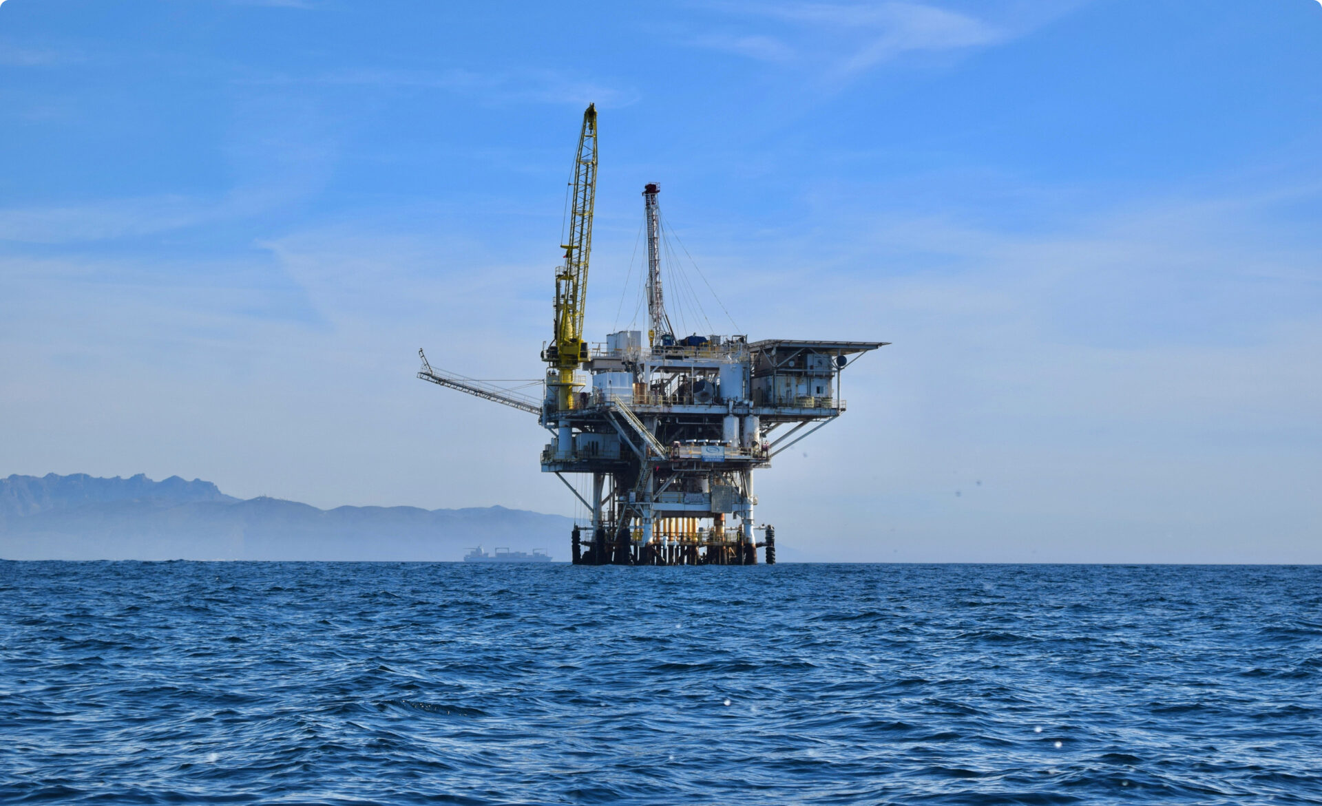 Oil rig in the ocean